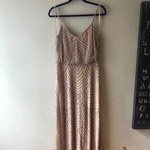 Adrianna Papell Beaded Blouson Gown, Size 8
